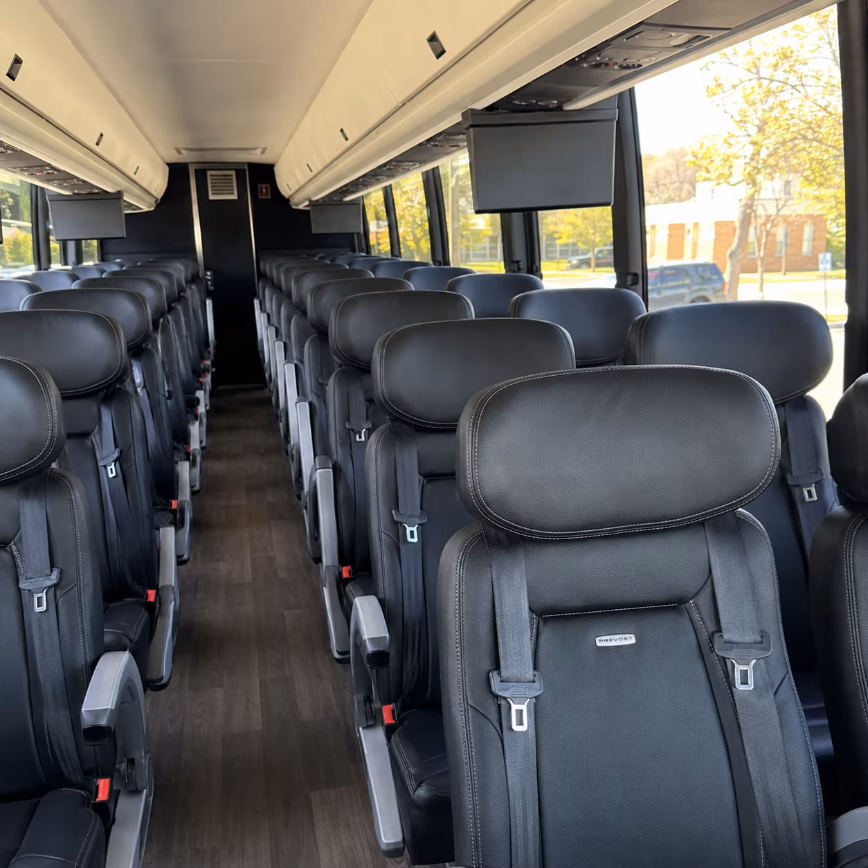 dearborn 45 passenger charter bus inside