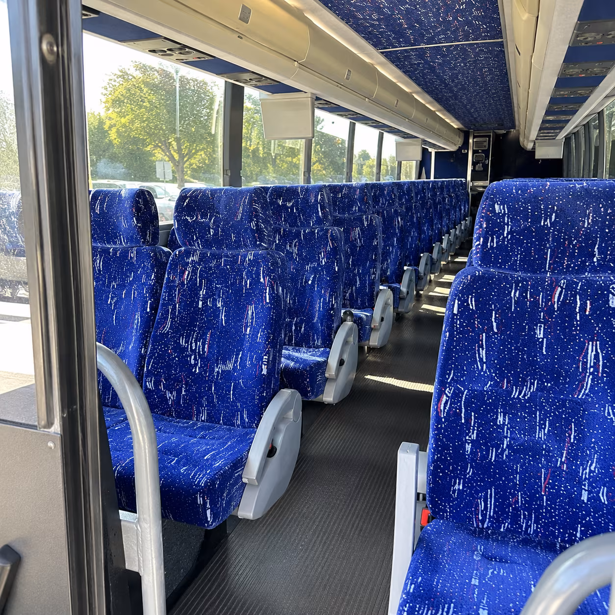 dearborn 50 passenger charter bus inside