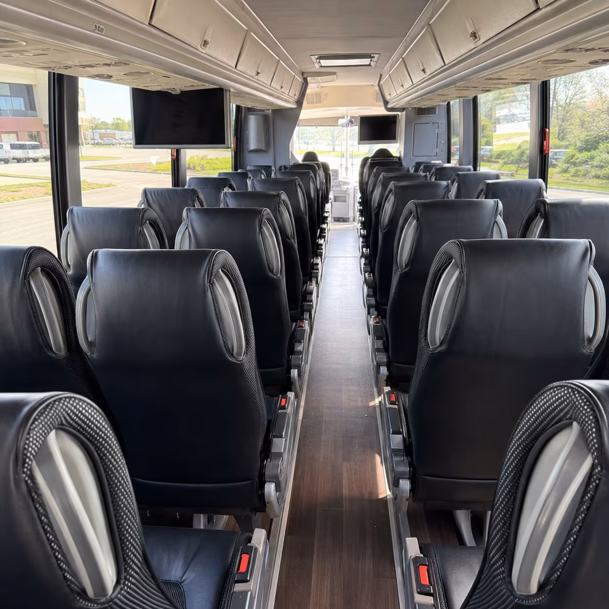 dearborn 56 passenger charter bus inside